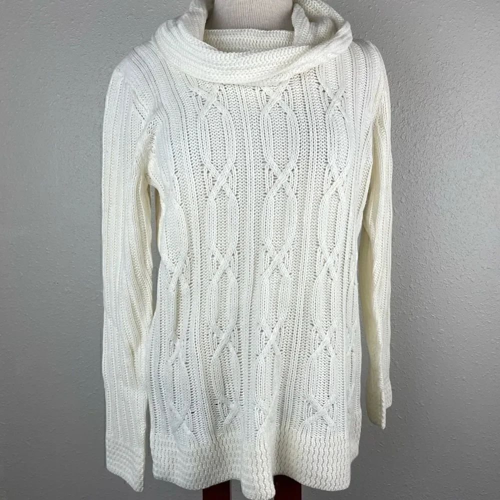 NWT RXB Off-White Loose Knit Cowl Neck Sweater Size L